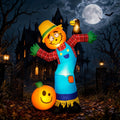 6ft Halloween Inflatable Pumpkin Scarecrow with LED Lights, Outdoor Yard Decor